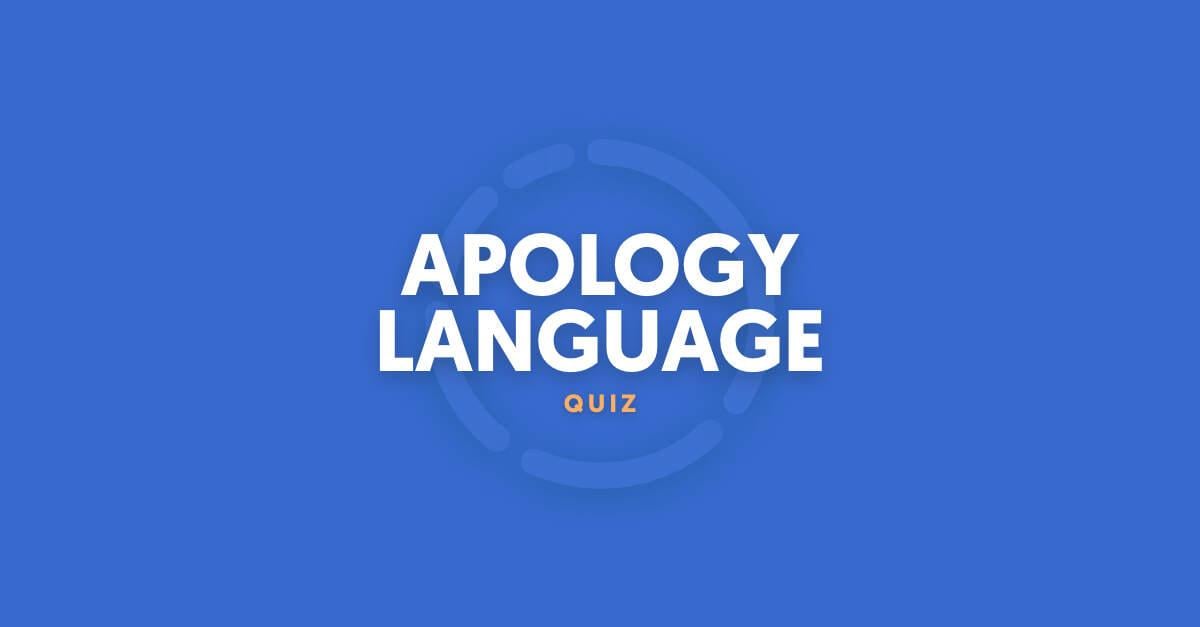 The Apology Language Quiz